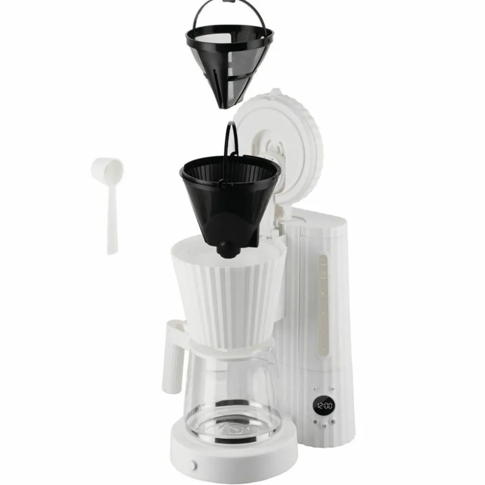 Plissé kaffebryggare, vit