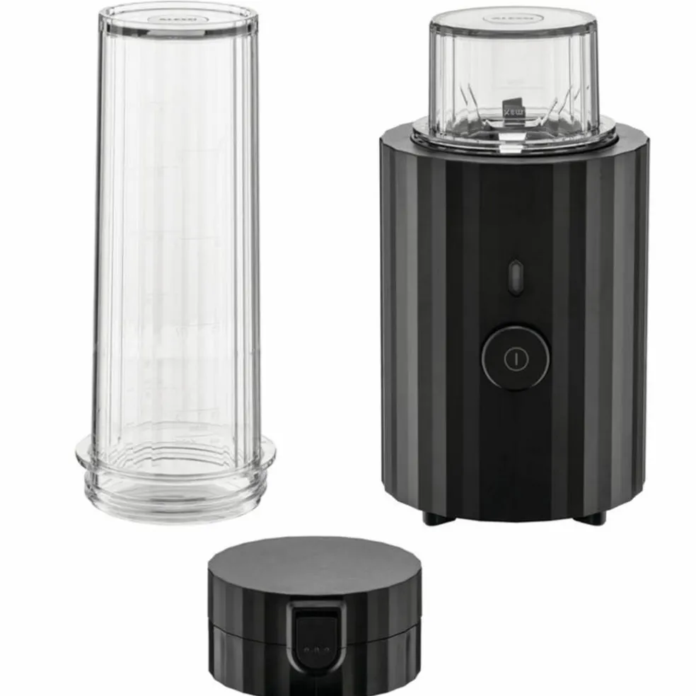 Plissé Personal Blender elektrisk hackare, svart