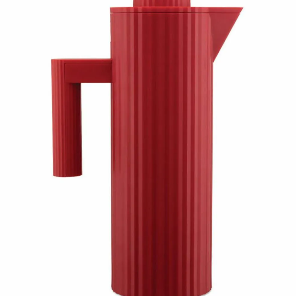 Plissé termoskanna 1 liter, grå