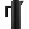 Plissé termoskanna 1 liter, svart