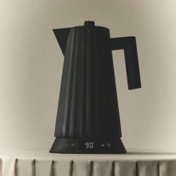 Plissé Vattenkokare med temperaturkontroll 1,7 liter, svart