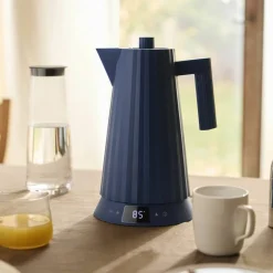 Plissé Vattenkokare med temperaturkontroll 1,7 liter, blå