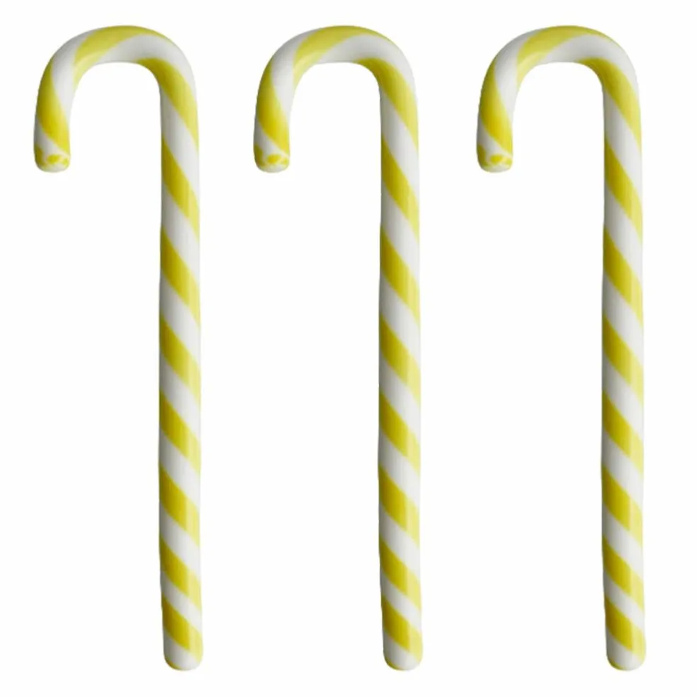 Polkagriskäpp 170 mm 3-pack, vit/röd