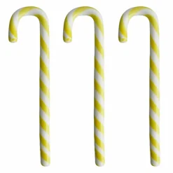 Polka Käpp Vit/Gul 170mm 3-pack