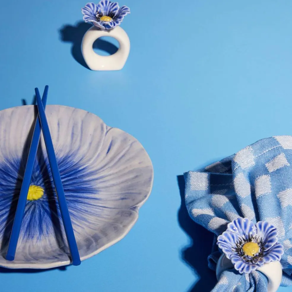 Poppy servettring 2-pack, blå
