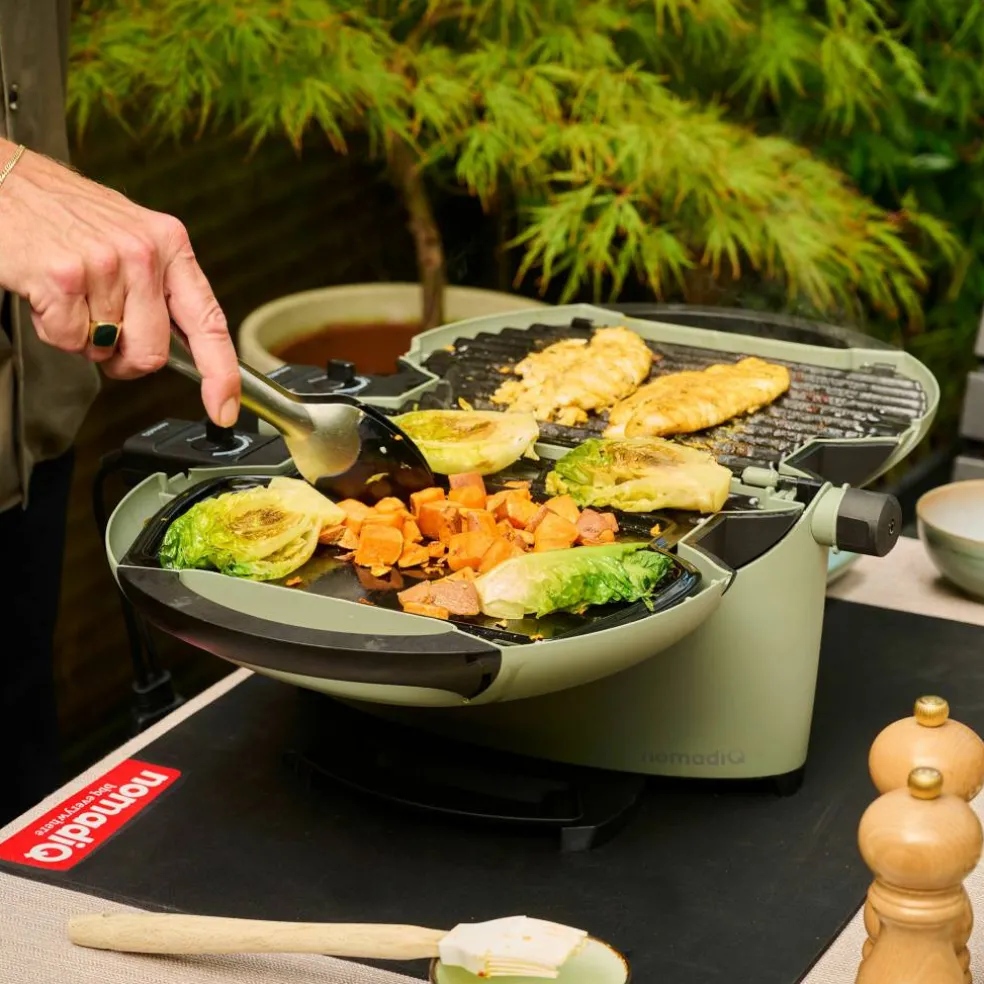 Portabel elgrill E-BBQ, grön