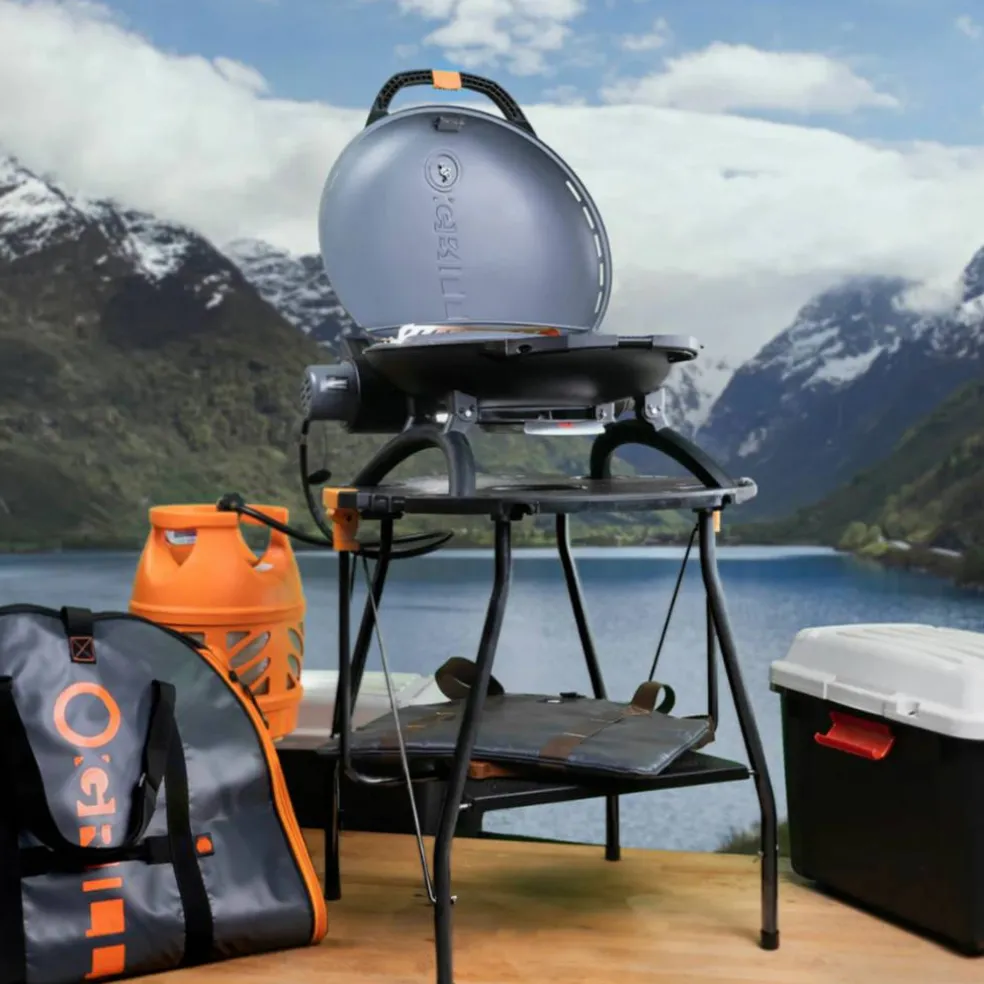 900 portabel gasolgrill, blå