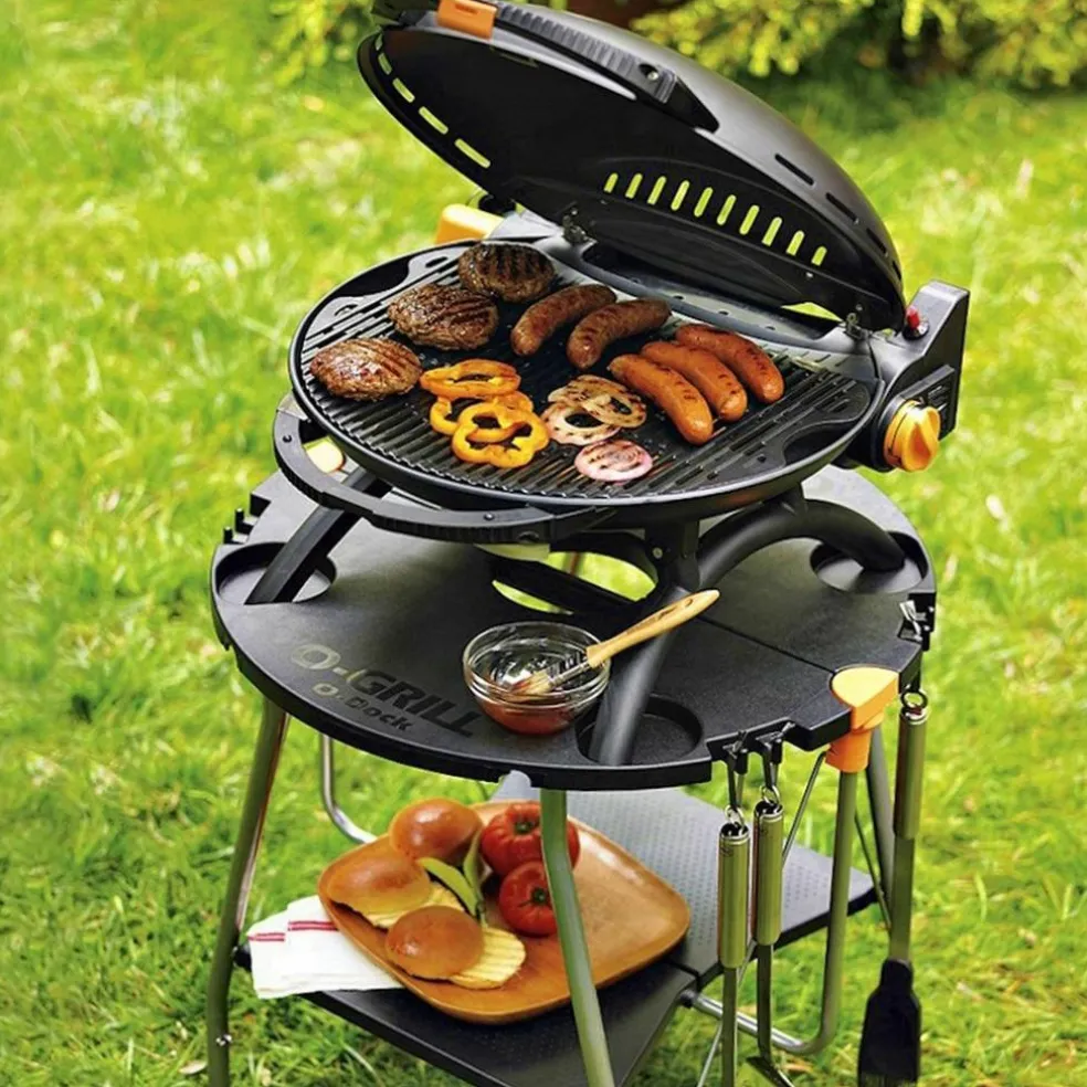 600 portabel gasolgrill, svart