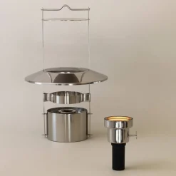 Portabel skeppslampa 43 cm, stål