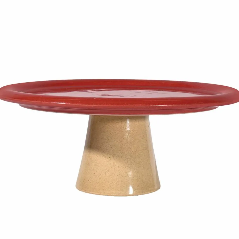 Porto kakfat 26,5 x 11 cm, röd/beige