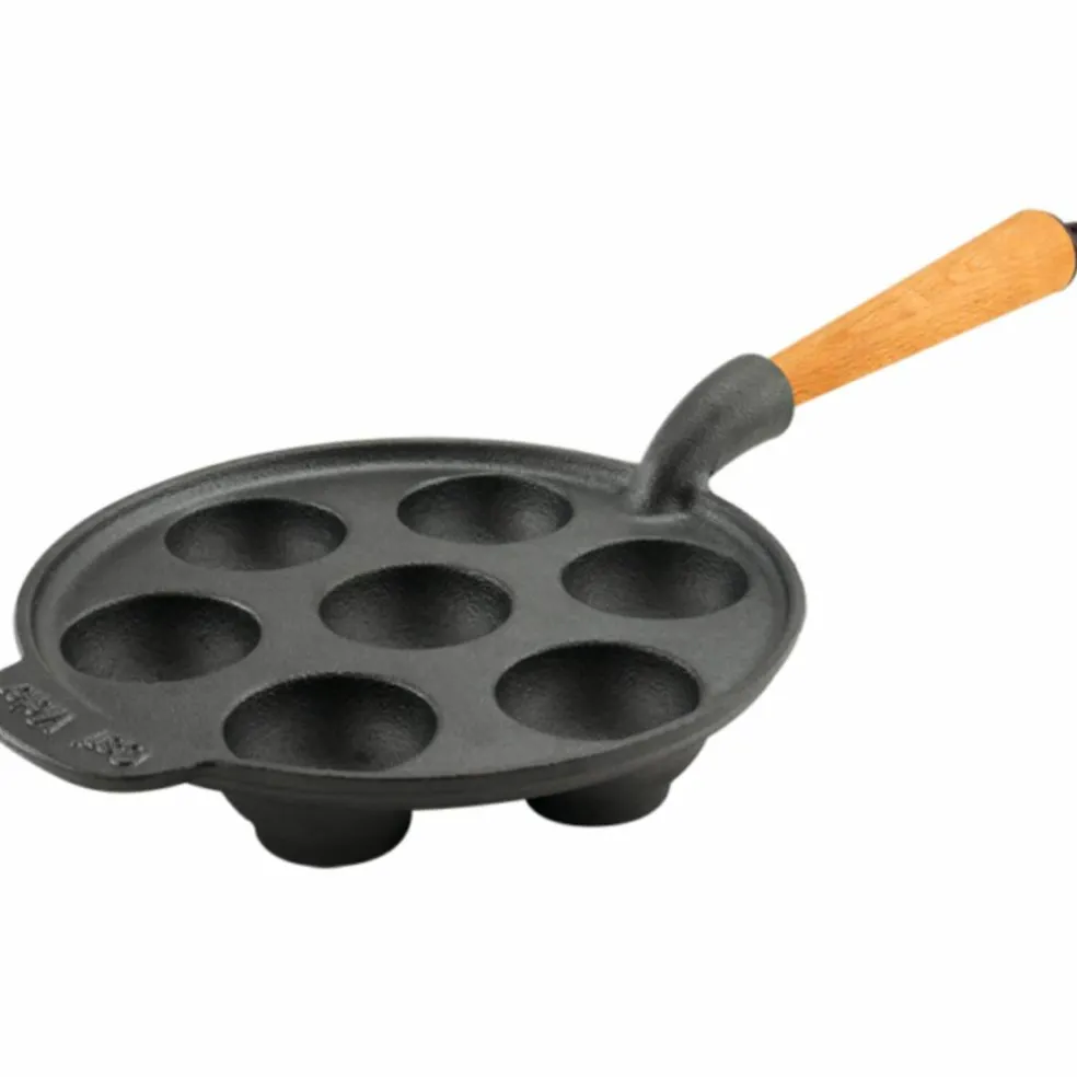 Äppelskivepanna i gjutjärn 21 cm