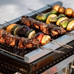 Premium hibachigrill, svart/valnöt