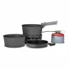 PrimeTech Stove Set stormkök med 2 kastruller 1,3 liter + stekpanna