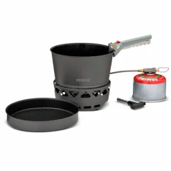 PrimeTech Stove Set stormkök med kastrull 2,3 liter + stekpanna