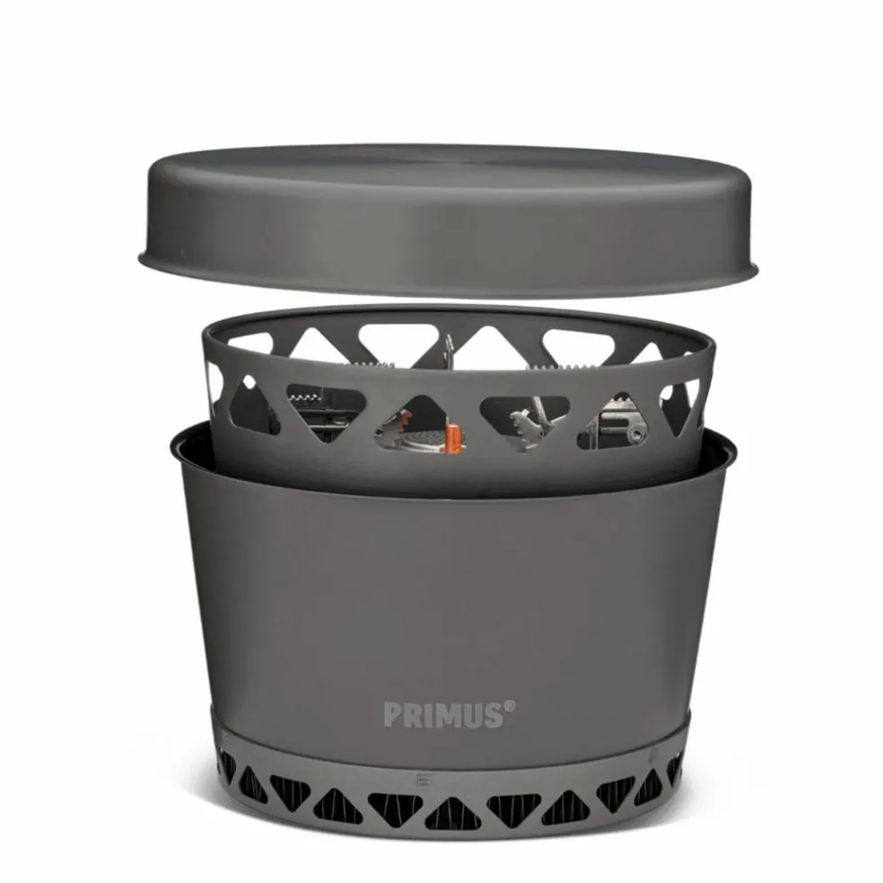 PrimeTech Stove Set stormkök med kastrull 2,3 liter + stekpanna