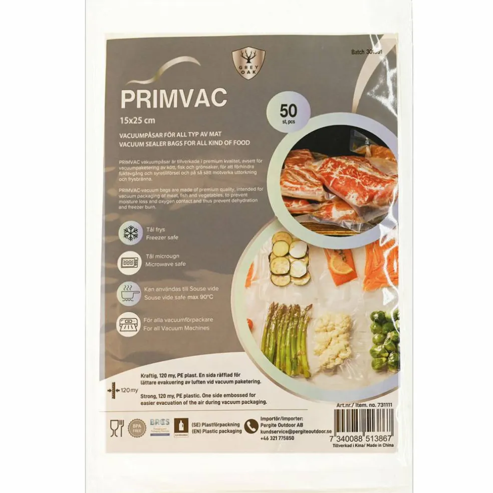 Primvac vakuumpåsar 20 × 30 cm 50-pack