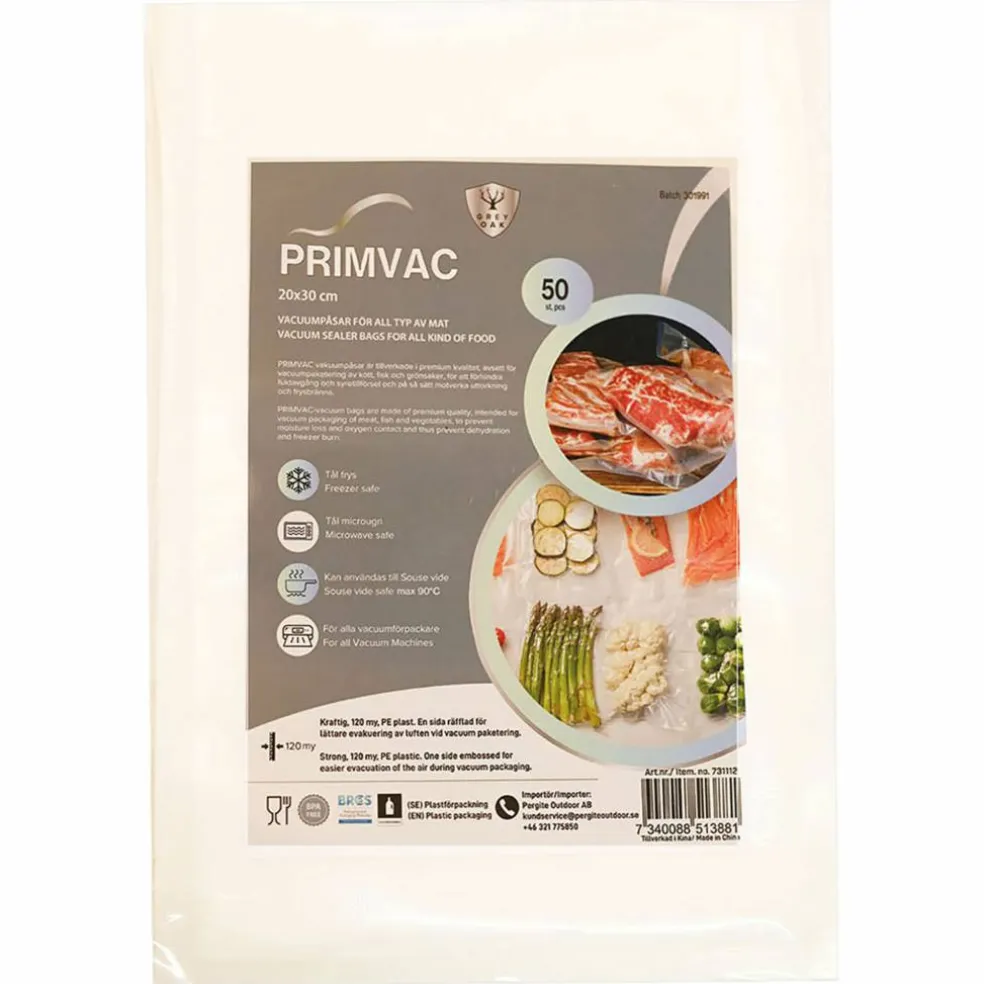 Primvac vakuumpåsar 20 × 30 cm 50-pack