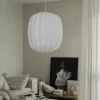 Prisma taklampa i linne 25 cm, vit