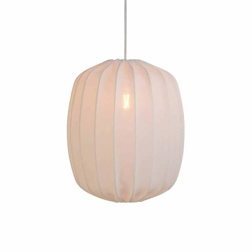 Prisma taklampa i linne 25 cm, vit