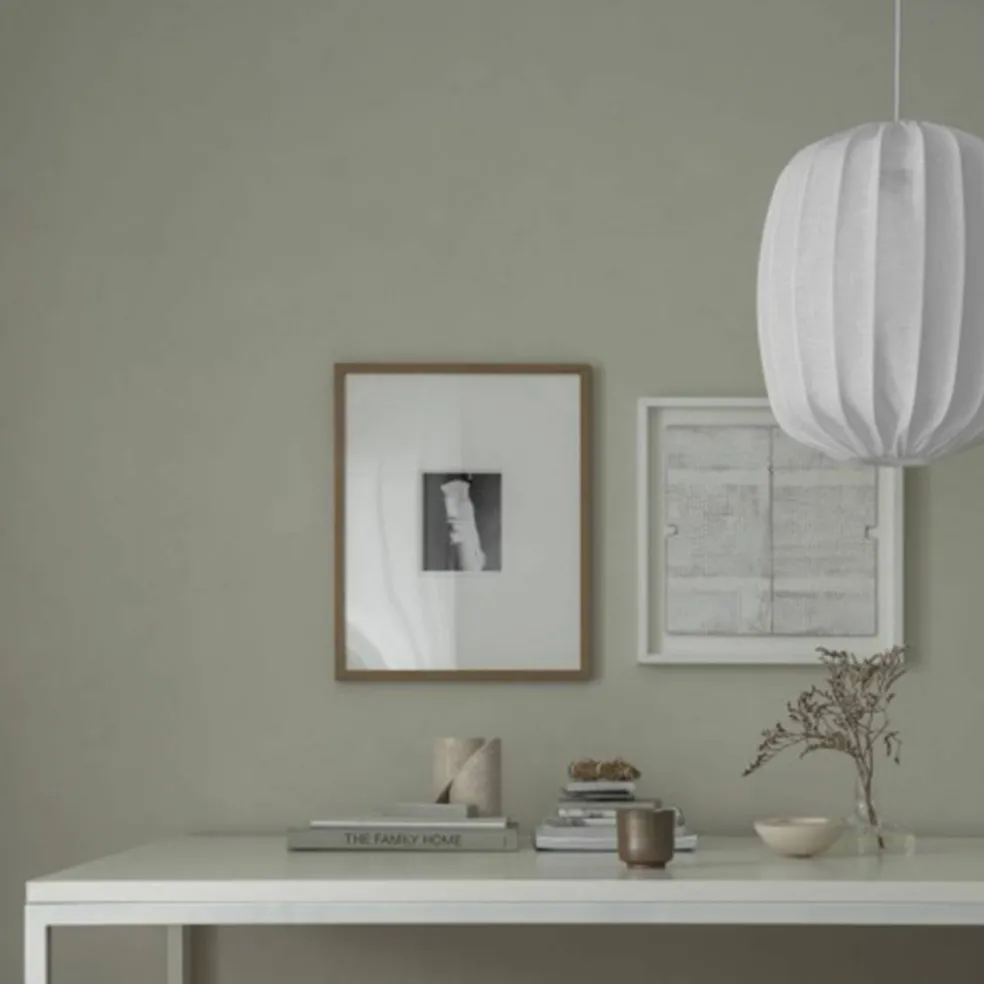 Prisma taklampa i linne 25 cm, vit