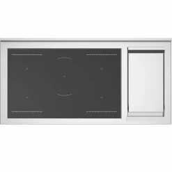 Professional PRO125I2EBIT2 induktionsspis 120 cm med 5 zoner, elektriskt stekbord och 2 ugnar, vit
