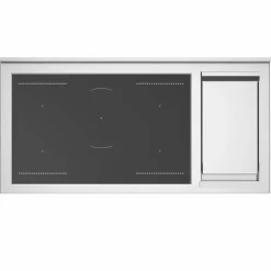 Professional PRO125I2EBIT2 induktionsspis 120 cm med 5 zoner, elektriskt stekbord och 2 ugnar, vit
