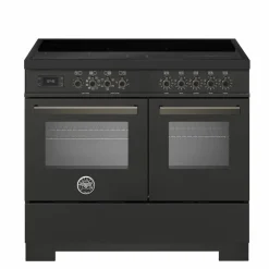Professional PRO105I2ECAT2 induktionsspis 100 cm med 5 zoner och 2 ugnar, carbonio