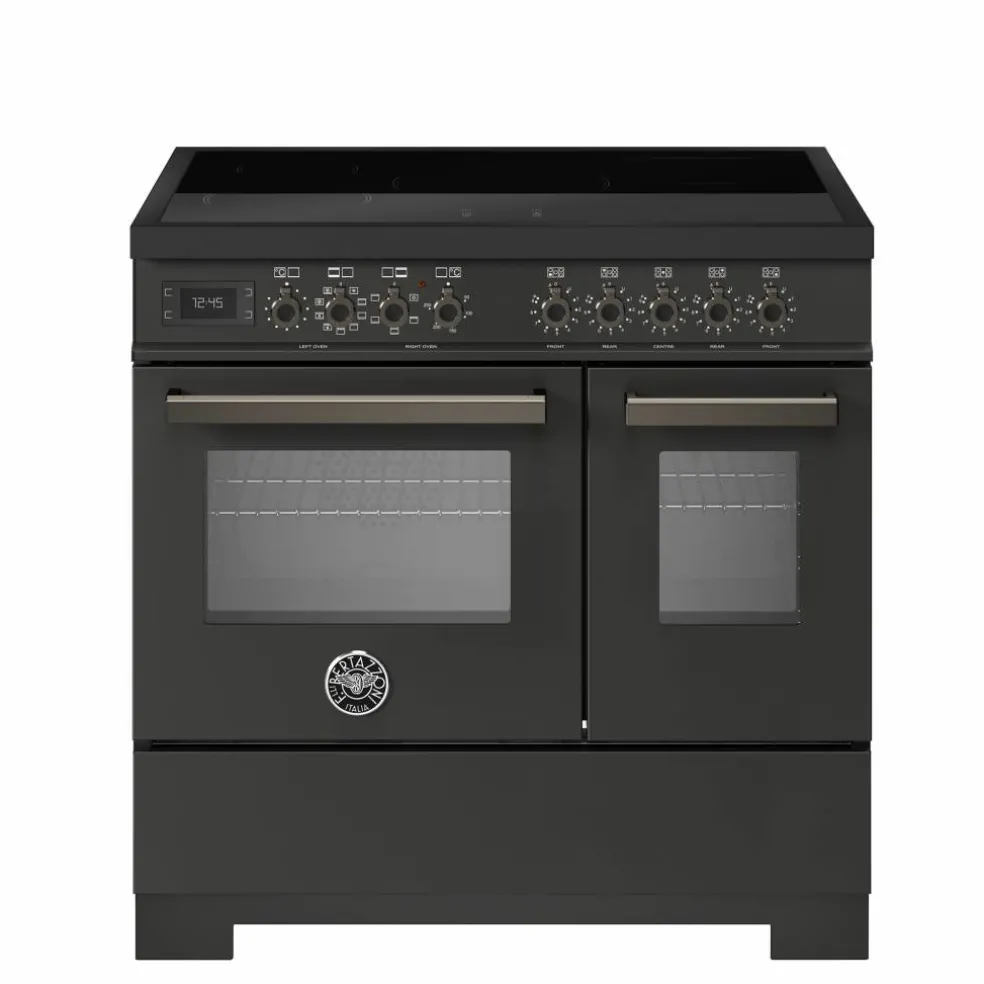 Professional PRO95I2EROT2 induktionsspis 90 cm med 5 zoner och 2 ugnar, röd