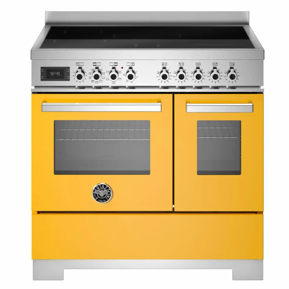 Professional PRO95I2EROT2 induktionsspis 90 cm med 5 zoner och 2 ugnar, röd