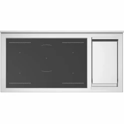 Professional PRO125I2EROT2 induktionsspis 120 cm med 5 zoner, elektriskt stekbord och 2 ugnar, röd