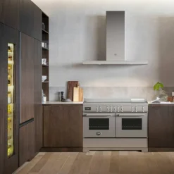 Professional PRO125I2EROT2 induktionsspis 120 cm med 5 zoner, elektriskt stekbord och 2 ugnar, röd