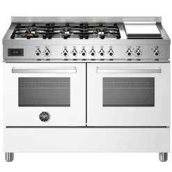 PRO126G2EART Professional gasspis 120 cm, 6 brännare och dubbelugn samt stekbord, orange