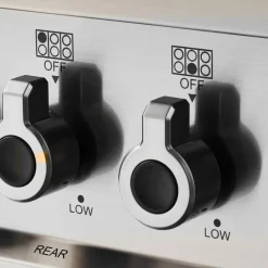 PRO126G2EXT2 Professional gasspis 120 cm med 6 brännare, elektriskt stekbord och 2 ugnar, rostfritt stål
