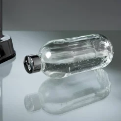 Pro glasflaska, polished steel