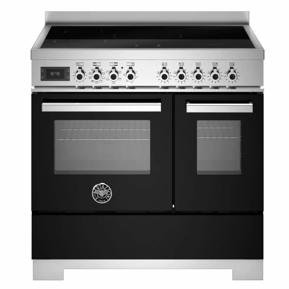 PRO95I2EBIT2 Professional induktionsspis 90 cm med 5 zoner och 2 ugnar, vit