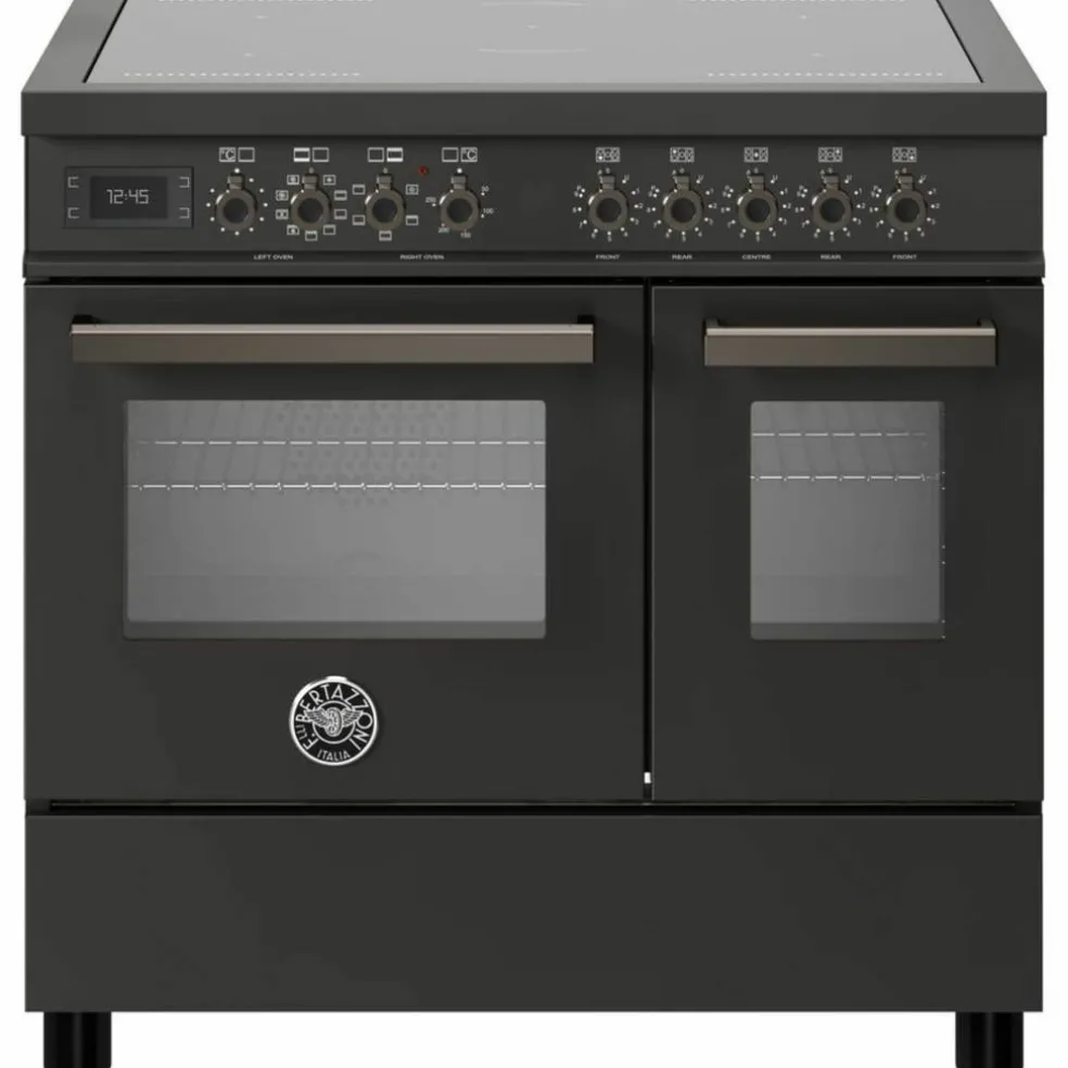 PRO95I2ECAT Professional induktionsspis med dubbelugn, 90 cm, matt svart