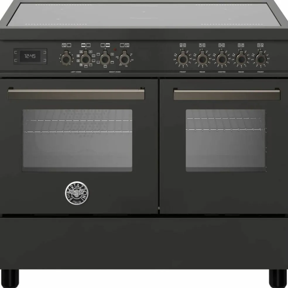 PRO105I2ECAT Professional induktionsspis med dubbelugn, 100 cm, svart