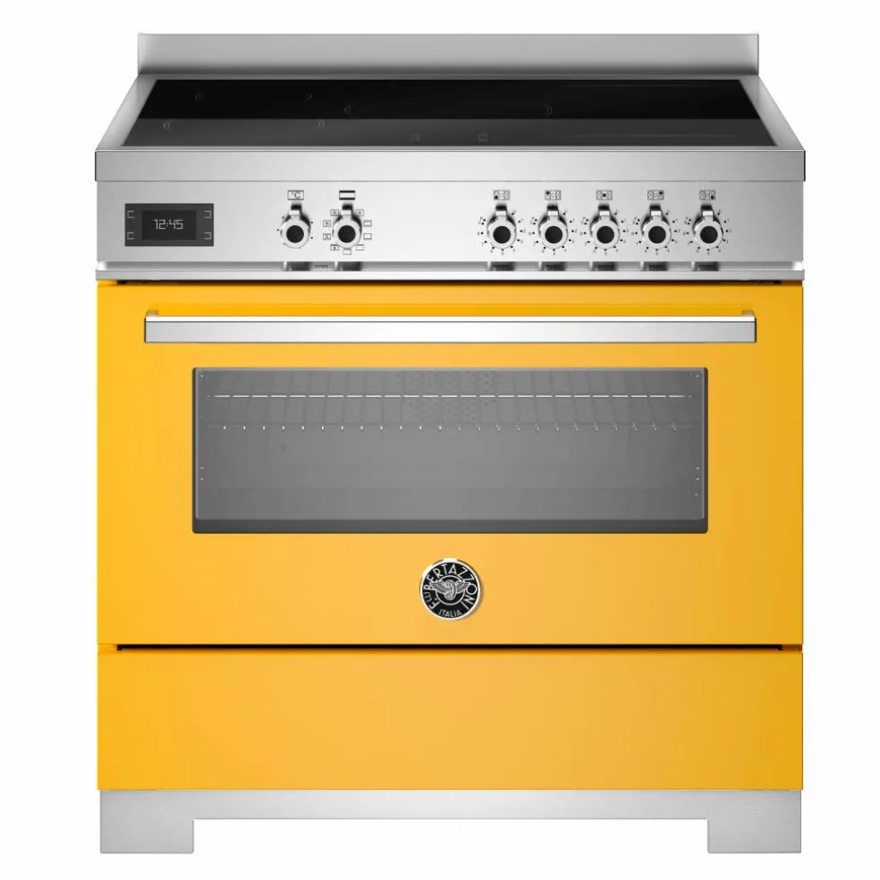 PRO95I1ENET2 Professional induktionsspis 90 cm med 5 zoner och 1 ugn, svart