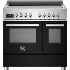 PRO95I2ENET Professional induktionsspis med dubbelugn, 90 cm, svart