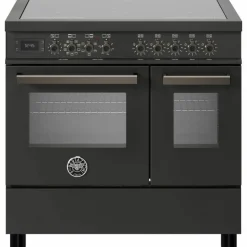 PRO95I2ENET Professional induktionsspis med dubbelugn, 90 cm, svart