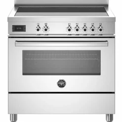 PRO95I1EROT Professional induktionsspis med singelugn, 90 cm, röd