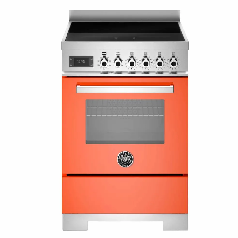 PRO64I1EROT2 Professional induktionsspis 60 cm med 4 zoner och 1 ugn, röd