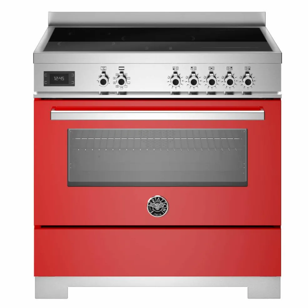 PRO95I1EXT2 Professional induktionsspis 90 cm med 5 zoner och 1 ugn, rostfritt stål