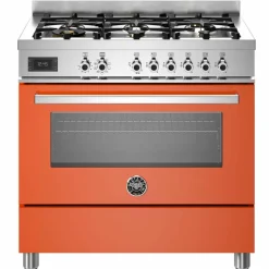 PRO96L1EART Professional gasspis med singelugn, 90 cm, orange