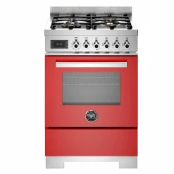 PRO64L1EART2 Professional gasspis 60 cm med 4 brännare och 1 ugn, orange