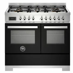 PRO106L2EBIT2 Professional gasspis 100 cm med 6 brännare och 2 ugnar, vit