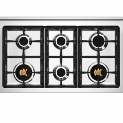 PRO106L2EBIT2 Professional gasspis 100 cm med 6 brännare och 2 ugnar, vit