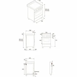 PRO64L1EBIT2 Professional gasspis 60 cm med 4 brännare och 1 ugn, vit