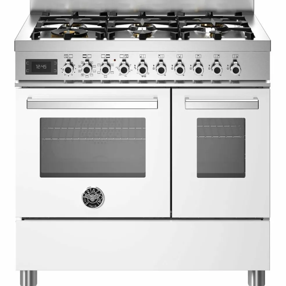 PRO96L2EGIT Professional gasspis med dubbelugn, 90 cm, gul