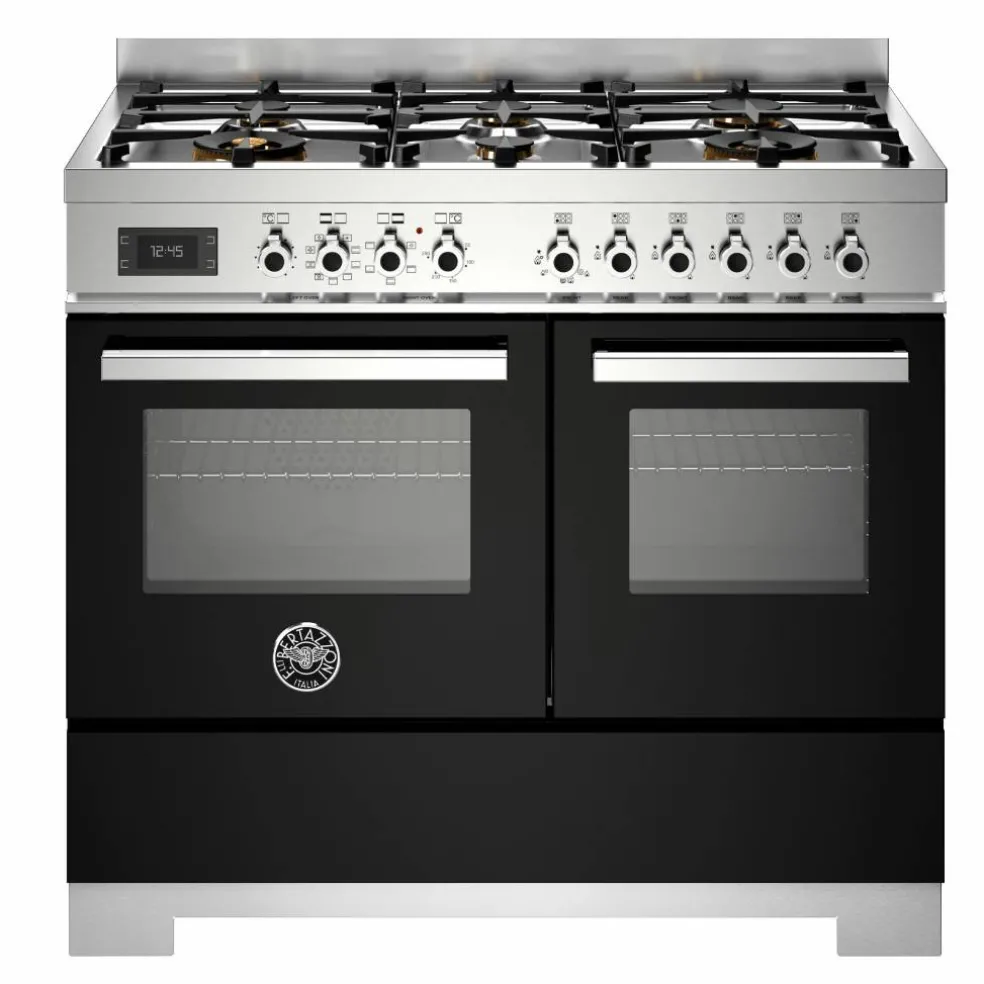 PRO106L2EGIT2 Professional gasspis 100 cm med 6 brännare och 2 ugnar, gul